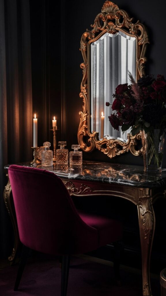 Design a Dark Romantic Vanity Area