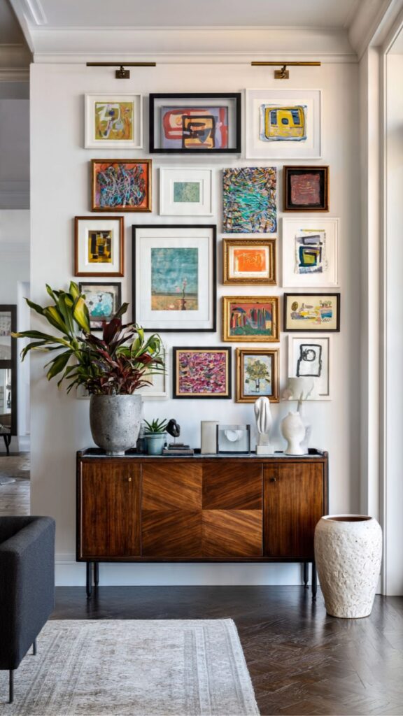 Explore Maximalist Layering Wall Art Living Room