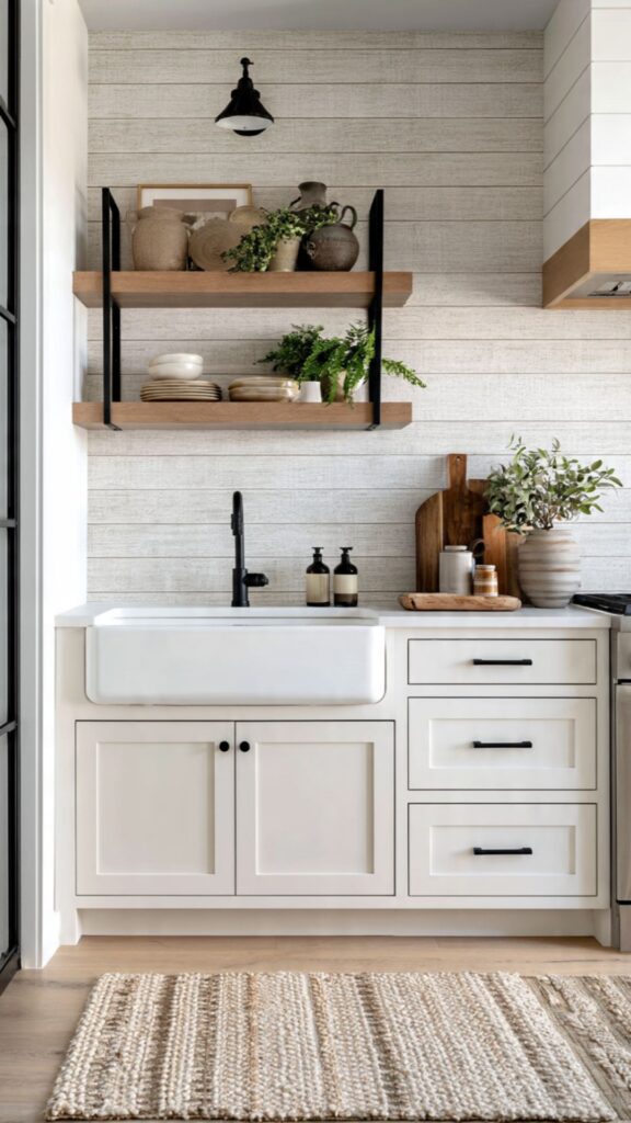 Farmhouse & Shiplap-Style Wallpaper