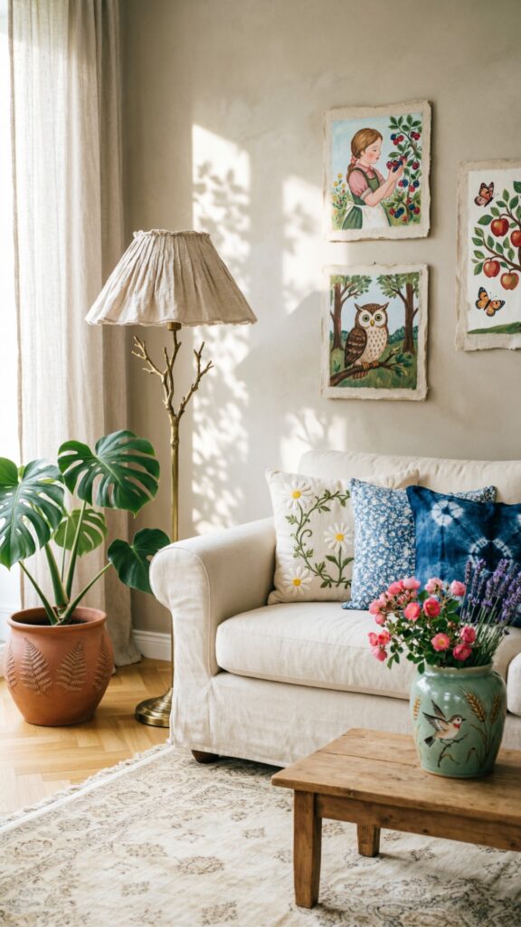 Incorporate Floral and Folk-Art Patterns