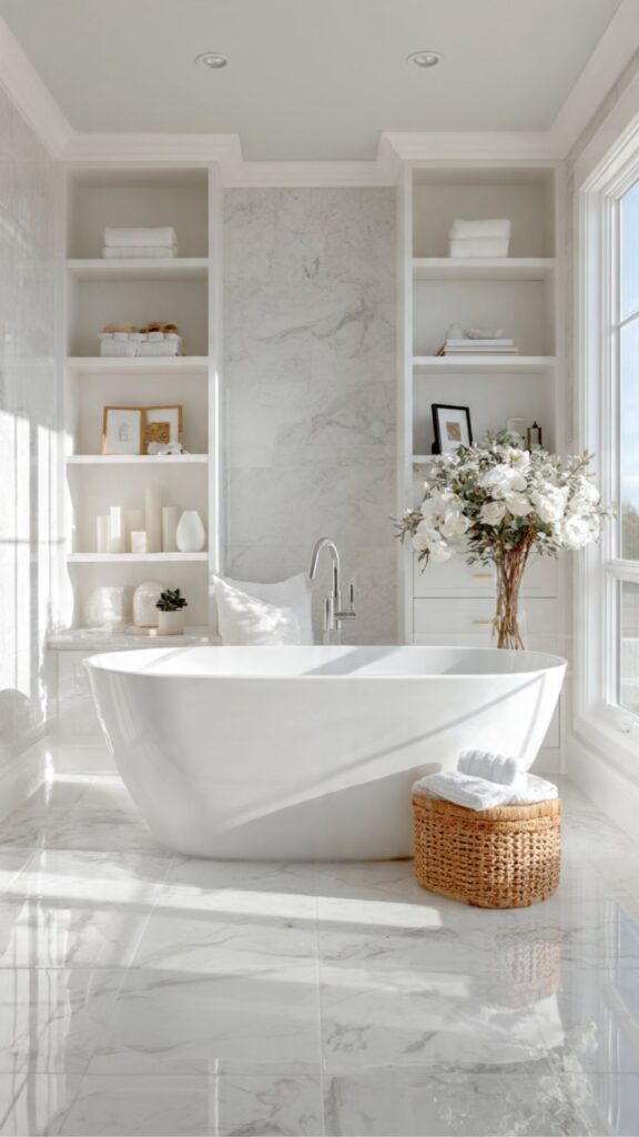 Install a Freestanding White Bathtub