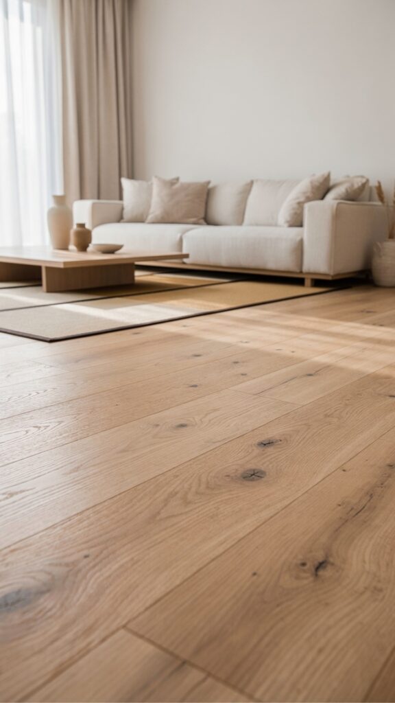 Japandi Living Room Flooring