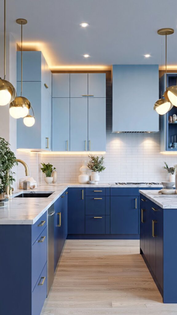 Lighting Tips for Blue Kitchen Cabinets
