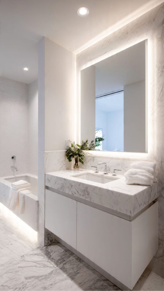 Maximise Small White Bathrooms with Smart Mirror Placement