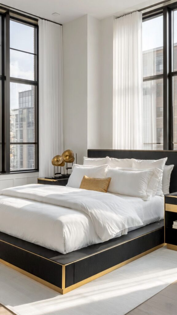 Minimalist Black & Gold with White Breathing Room