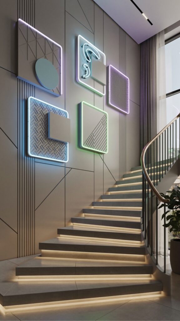 Neon Signs and Contemporary Wall Art Installations
