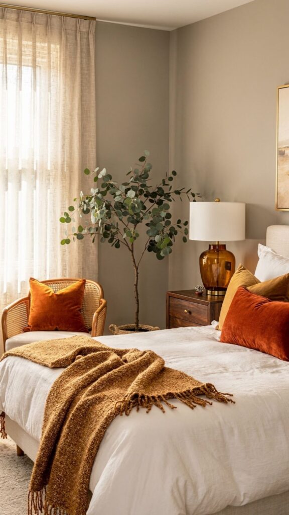 Neutral Walls with Strategic Warm Accents