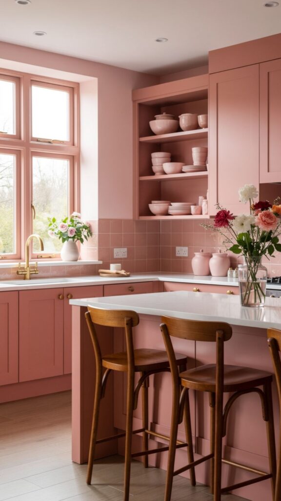 Pink Kitchen on a Budget
