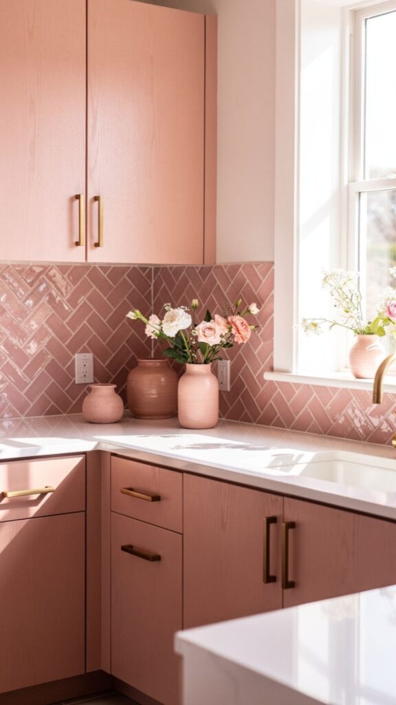 Pink Tile Backsplash Ideas
