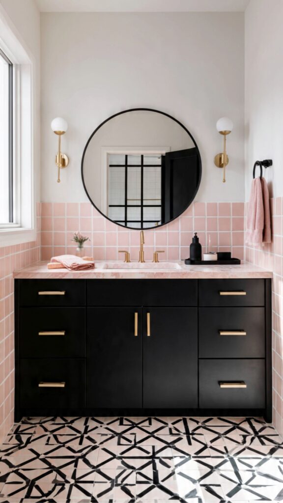 Pink and Black Bathroom Vanity Ideas