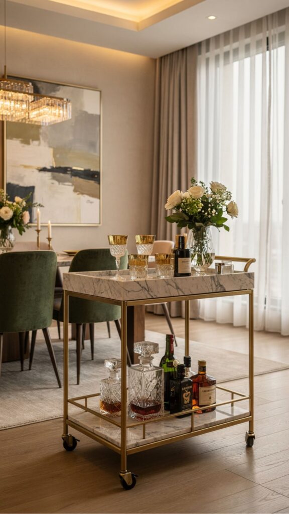 Set Up a Bar Cart or Drinks Station