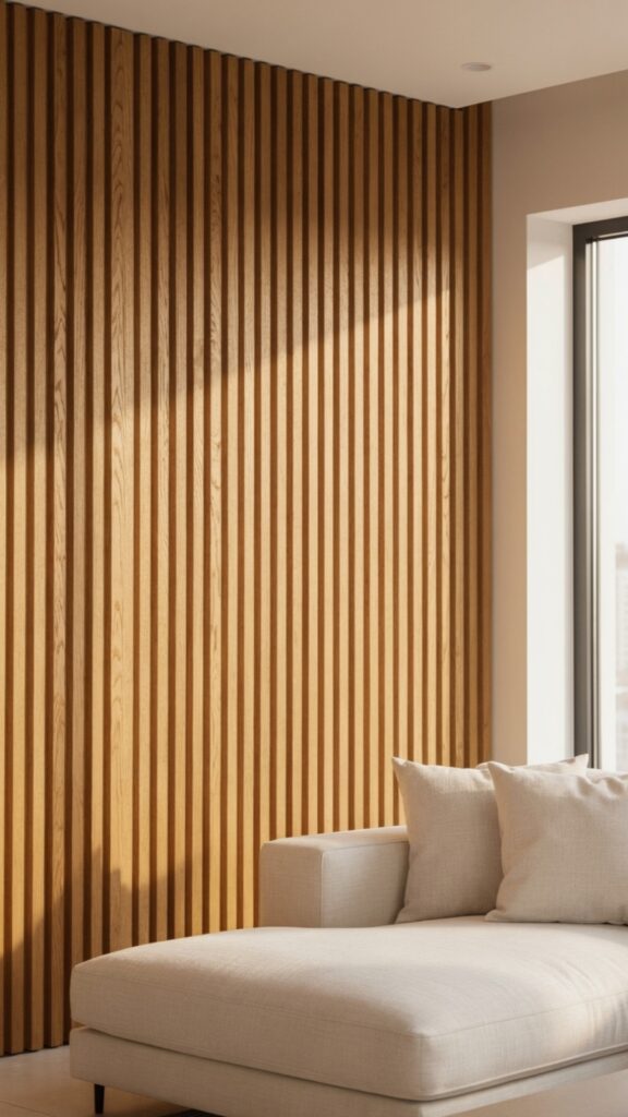 Slat Wood Panels for Modern Minimalism