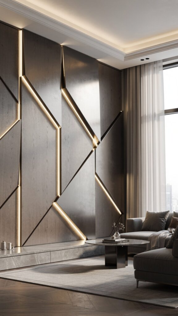 Smart and LED-Integrated Wall Panels for Future-Ready Homes