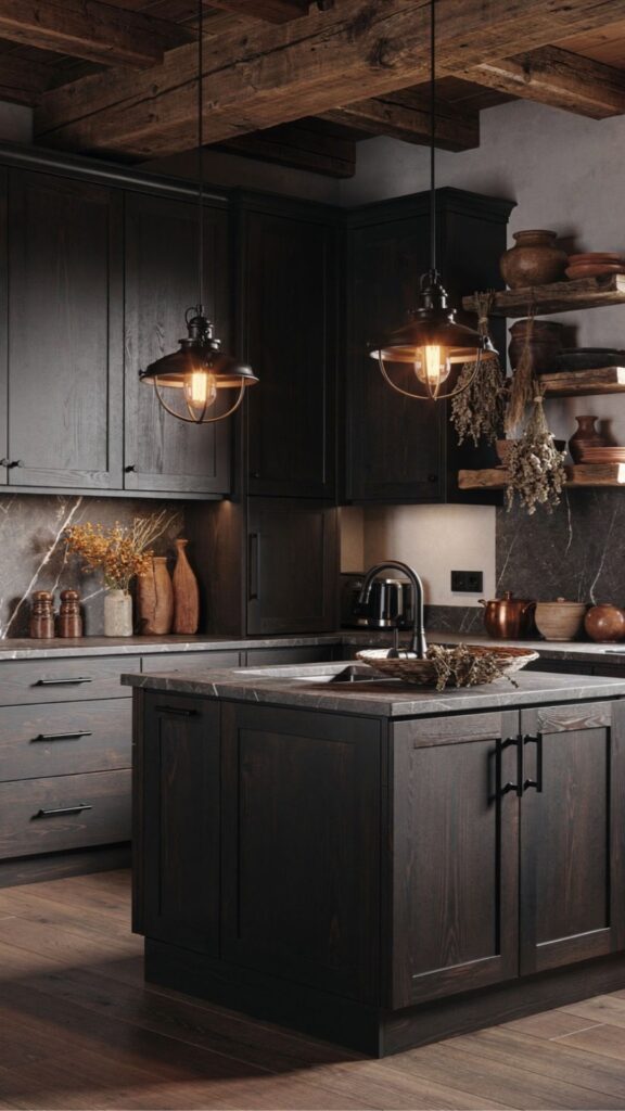 Start With Dark Cabinetry as Your Foundation