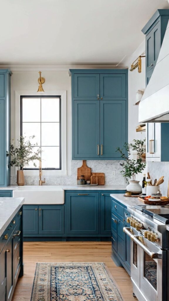 Teal vs. Blue Kitchen Cabinets