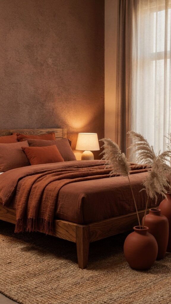 Terracotta & Brown: Brown Bedroom Ideas