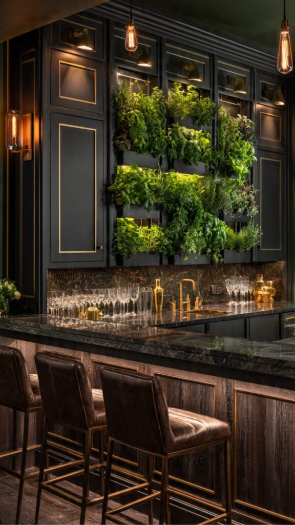 The Bar with a Dedicated Cocktail Garden or Herb Wall