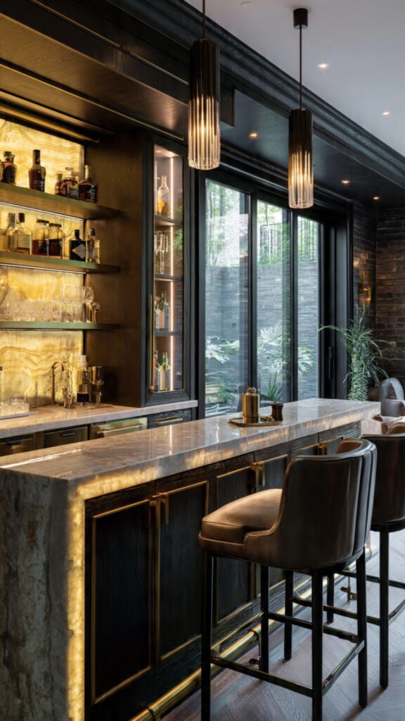 The Outdoor-Indoor Bar with Sliding Door Access