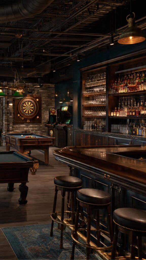 The Pub-Style Bar with Dart Board and Games