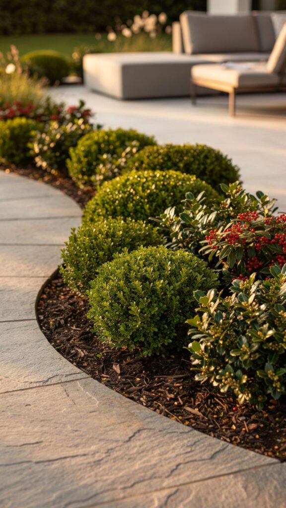Try Low-Maintenance Evergreen Shrub Borders