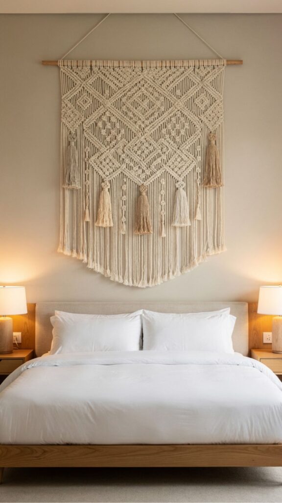 Try a Macramé or Textile Wall Hanging