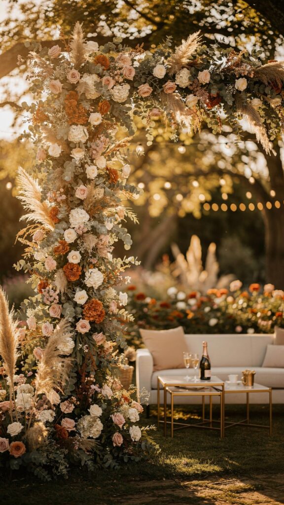Use Floral Installations and Flower Walls as Photo Backdrops