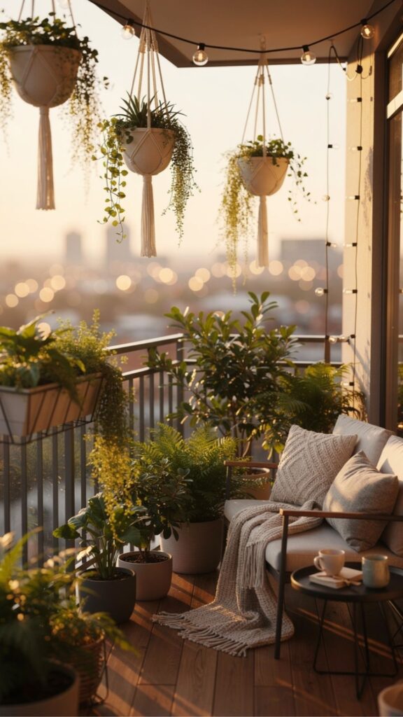 Use Hanging Planters to Maximize Floor Space