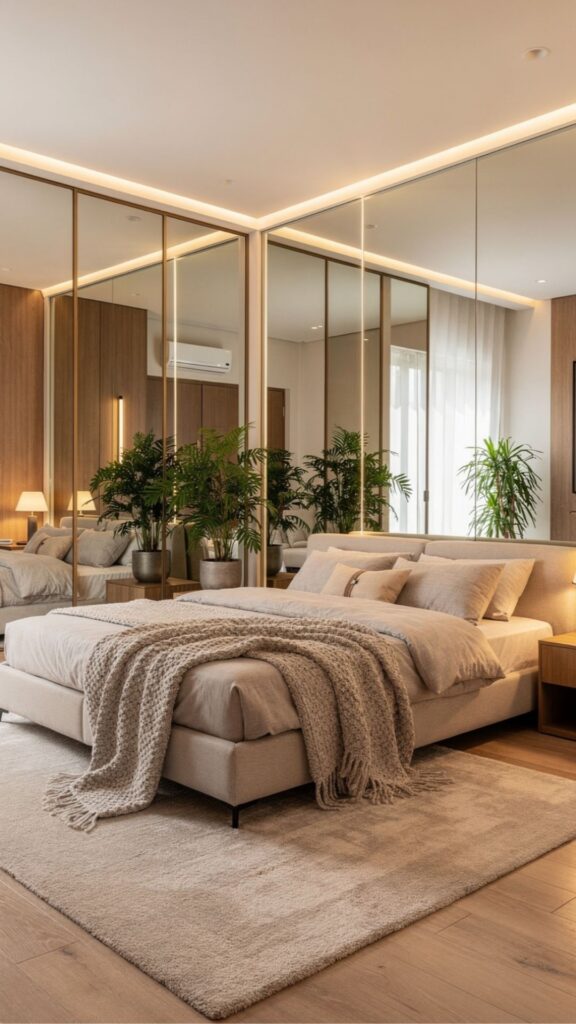 Use Mirrors Strategically, Basement Bedroom Ideas