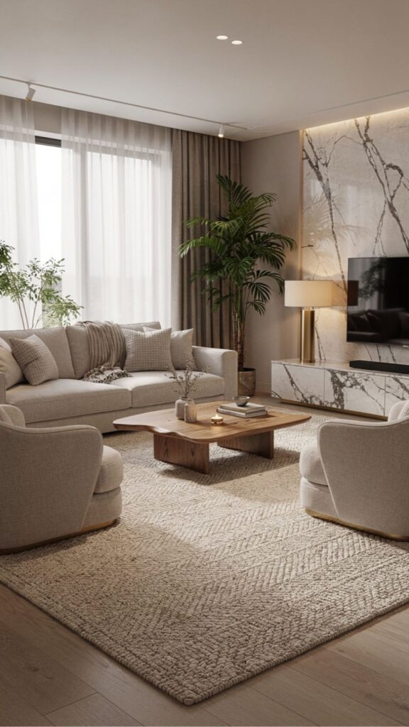 Use Rugs to Define Zones and Add Warmth