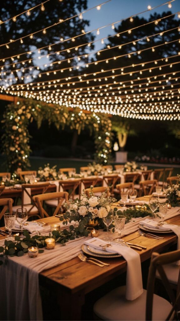 Use String Lights to Create a Magical Outdoor Atmosphere
