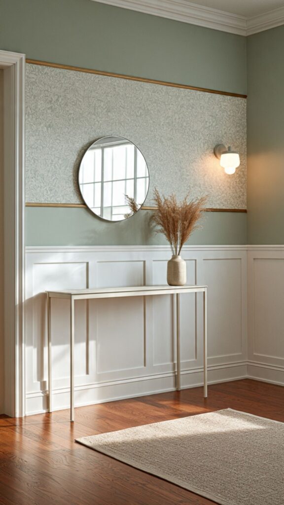 Wallpaper Dado and Two-Tone Wall Design