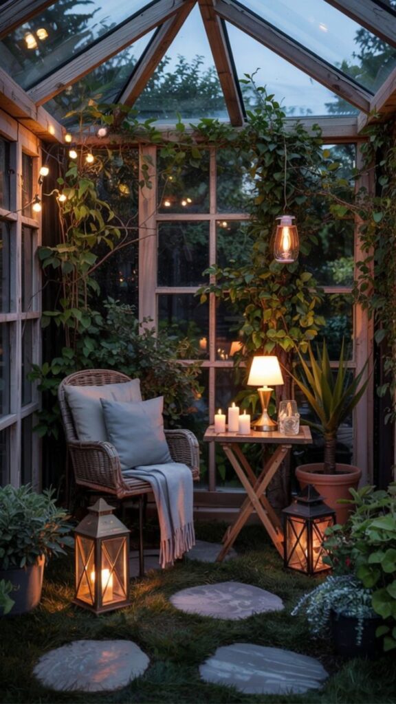 A Greenhouse Garden Nook