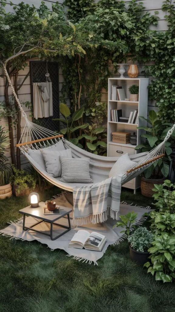 A Hammock Garden Nook Strung Between Trees
