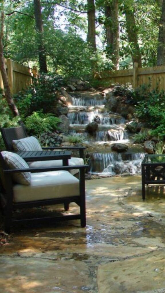 A Water Feature Garden Nook