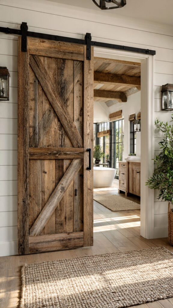 Barn Door Bathroom Entryways