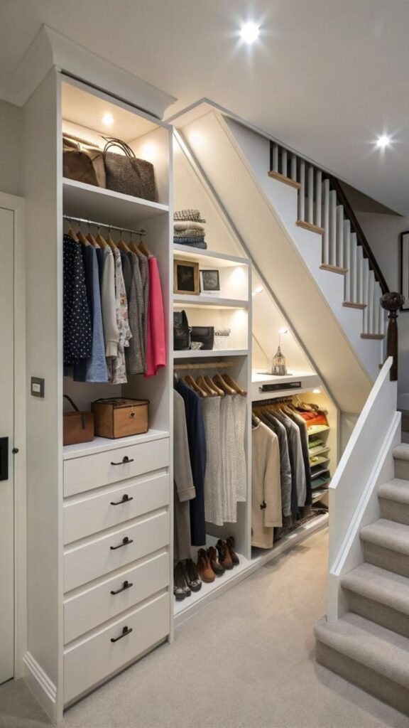 Built-In Storage Closet with Custom Shelving