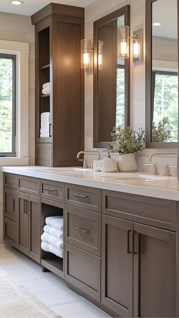 Choose a Double Vanity with Bespoke Storage