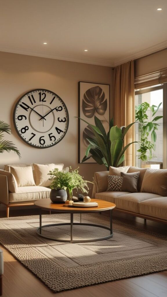 Decorative Wall Clock as a Focal Point