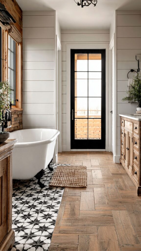Farmhouse Bathroom Ideas Flooring