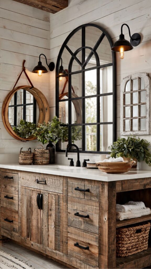 Farmhouse Bathroom Mirrors
