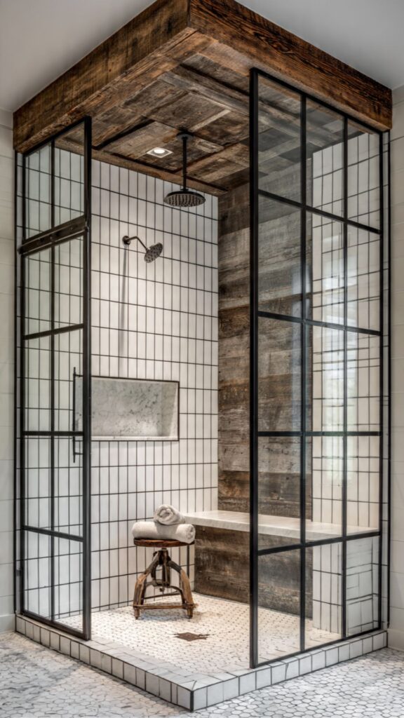 Farmhouse-Style Shower Design