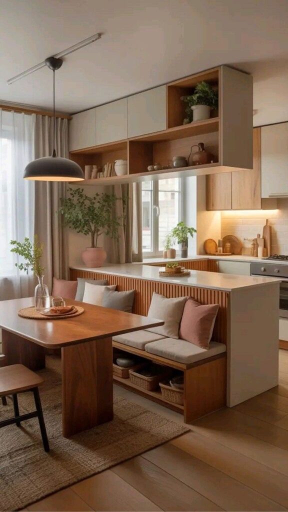 Islands with Built-In Booth-Style Corner Seating