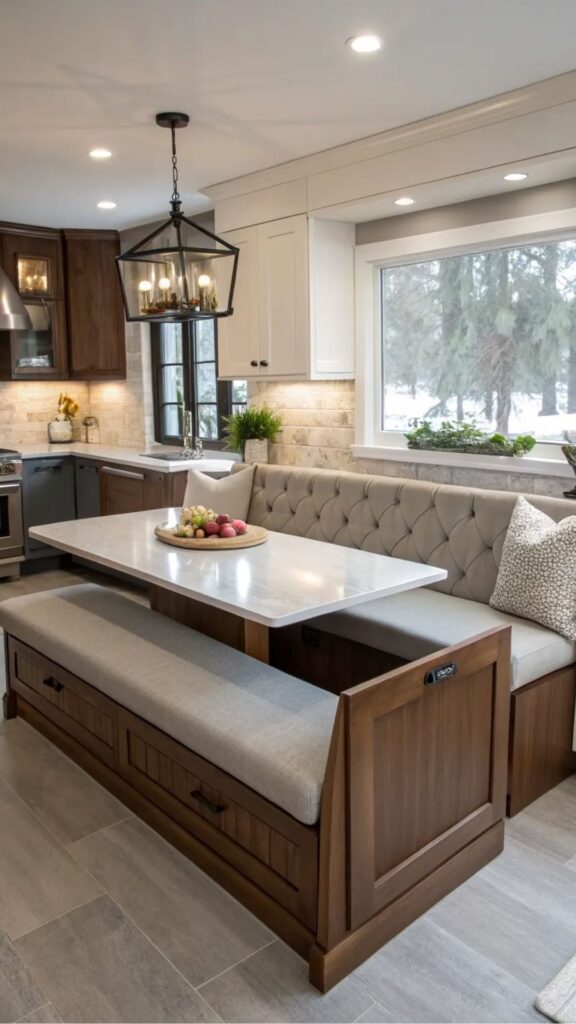 Islands with Integrated Banquette Seating