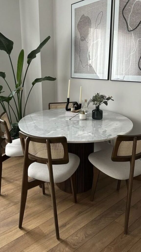 Marble Round Dining Table