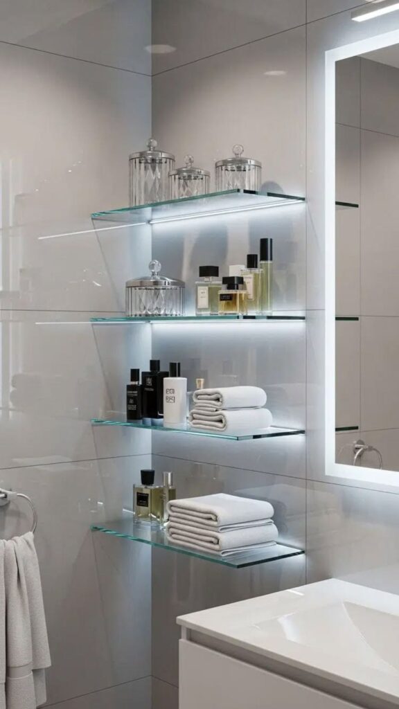 Open Glass Shelves