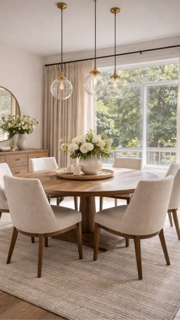 Round Dining Table for 6
