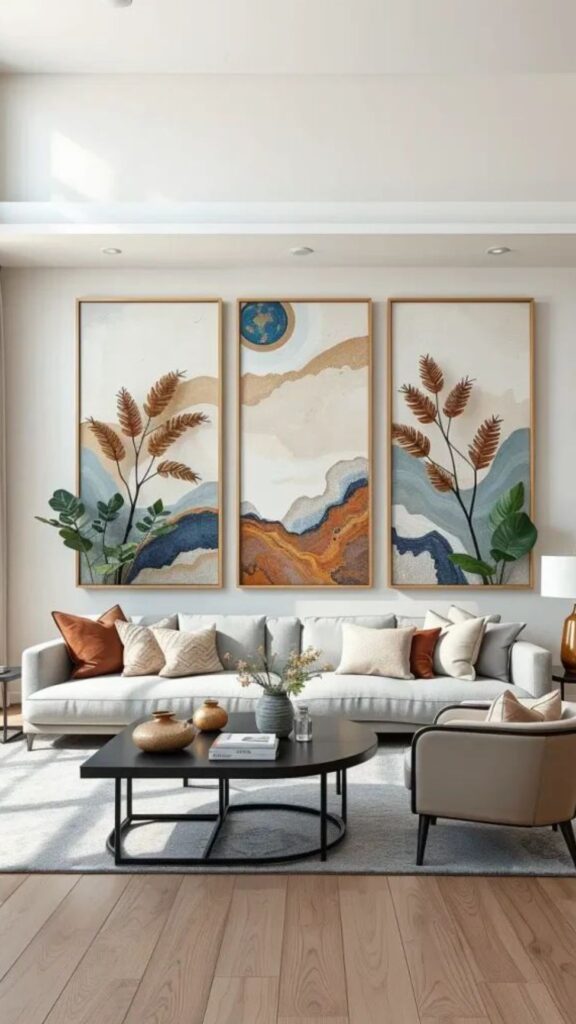 Symmetrical Twin Art Panels