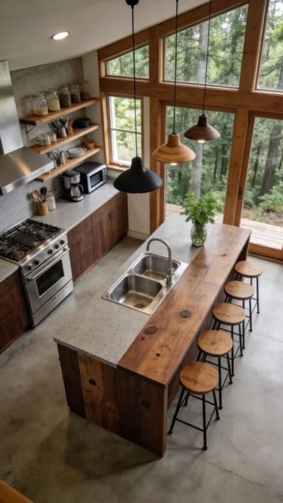 Two-Tier Islands That Separate Cooking and Seating Zones