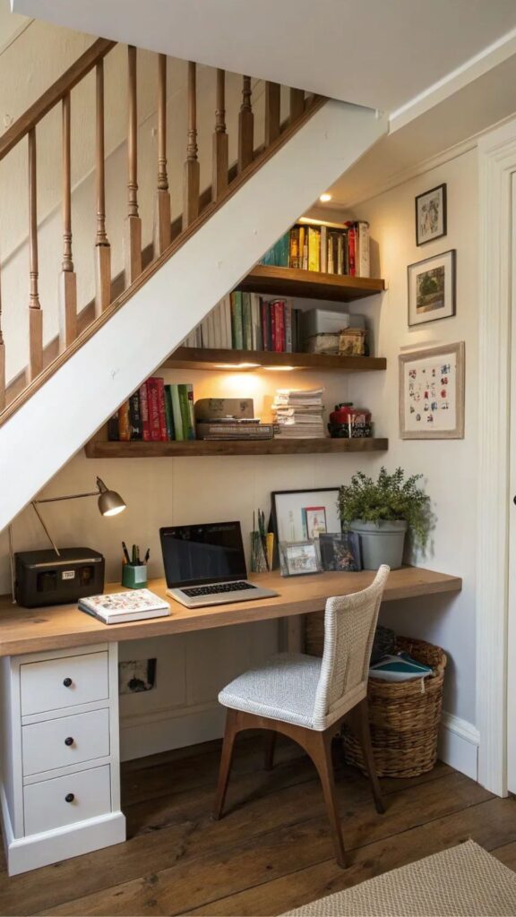 Under Stairs Home Office Nook