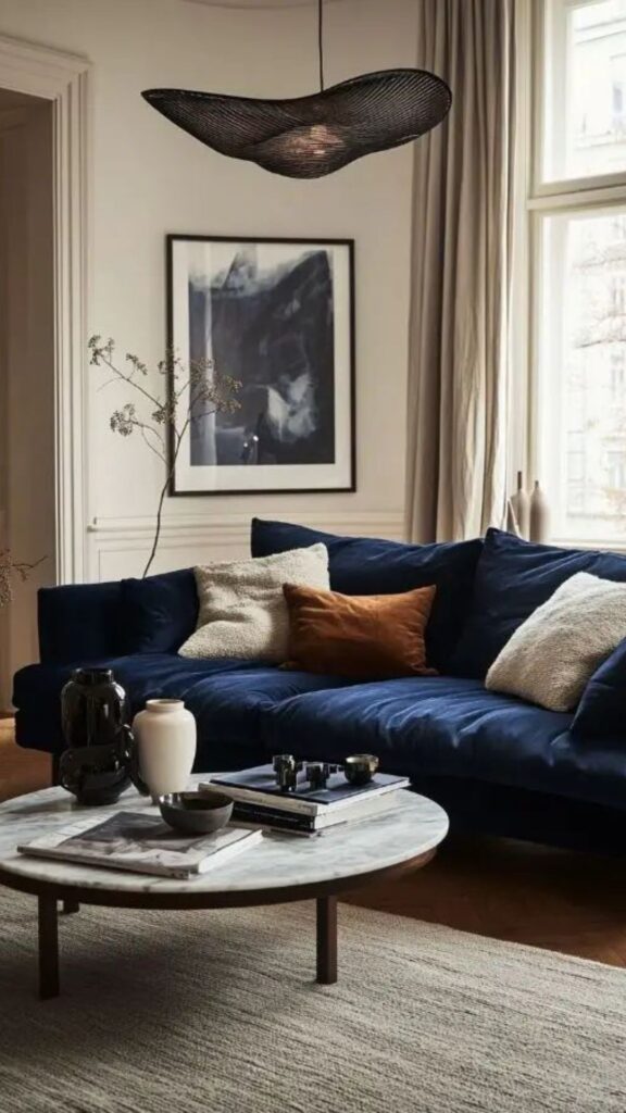 Upgrade Your Blue Sofa Styling with the Right Coffee Table Choice